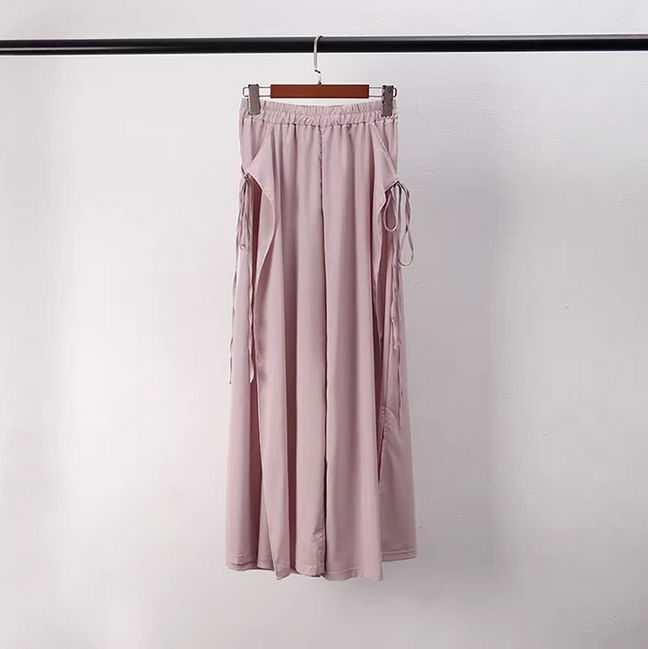 现代舞服装练功裤女宽松飘逸阔腿裤